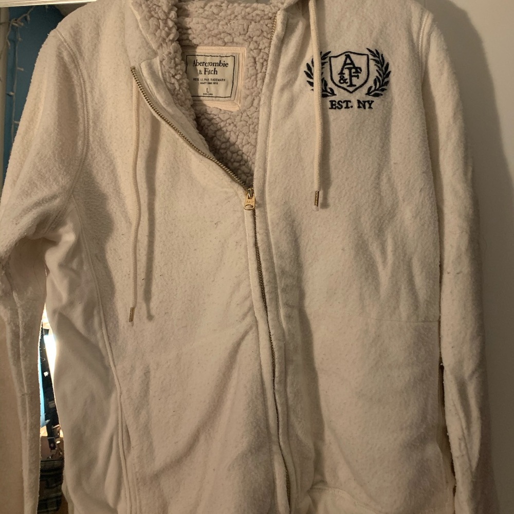 Abercrombie & Fitch Sherpa Zip Up Sweater